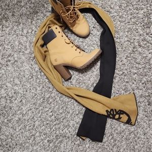 Timberland boots and scarf